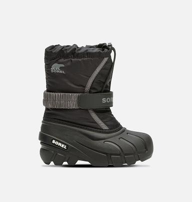 Sorel Flurry Kids Boots Black,Grey - Boys Boots NZ4503926